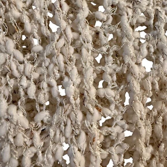 POL open knit cream long sleeve sweater size M pit-to-pit 24-29 Length-23.5 - Picture 3 of 7